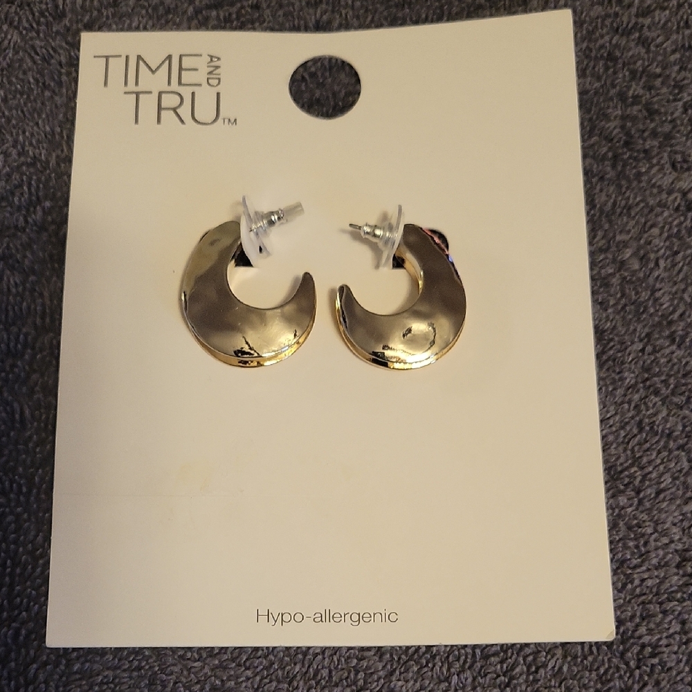 Earrings Shiny Silver Crescent Earrings